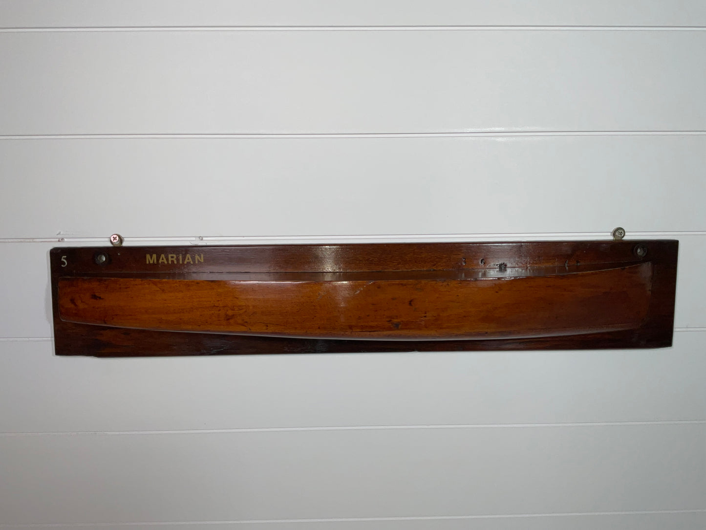 Varnished Half Model of a Yacht