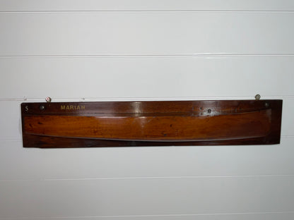 Varnished Half Model of a Yacht