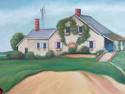 Large Oil on Canvas of a Motor Yacht with Guests