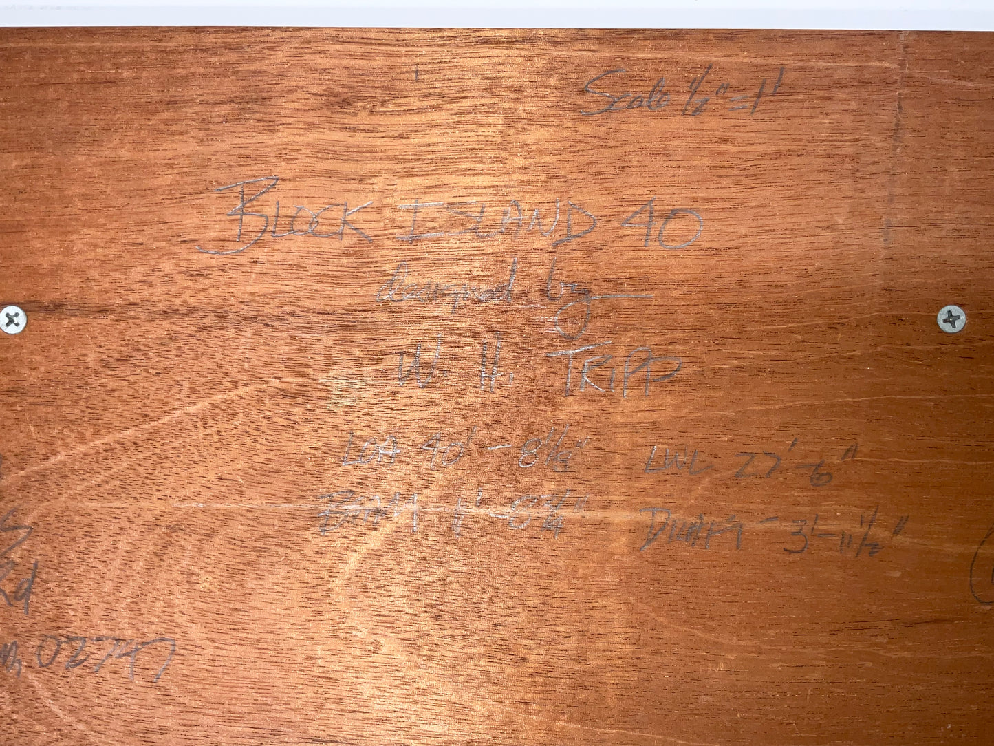 Half Model of a Block Island 40 Designed by W.H. Tripp Jr.