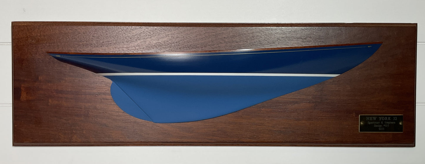 Fine Half Model of a New York 32 Sailing Yacht