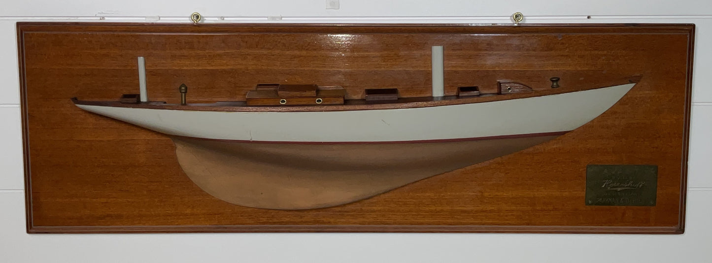 Rare Builders Half Model of the Herreshoff Yacht Avanti