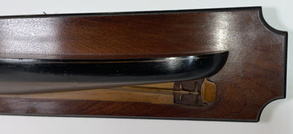 Antique Motor Launch Half Model with Painted Hull