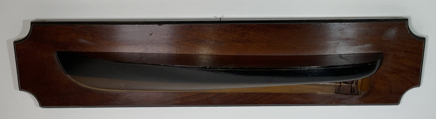 Antique Motor Launch Half Model with Painted Hull