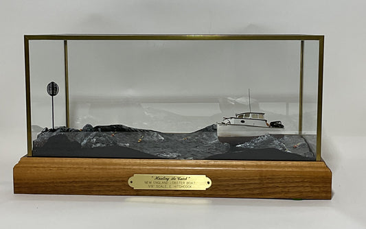Lobster Boat Diorama Titled "Hauling the Catch"