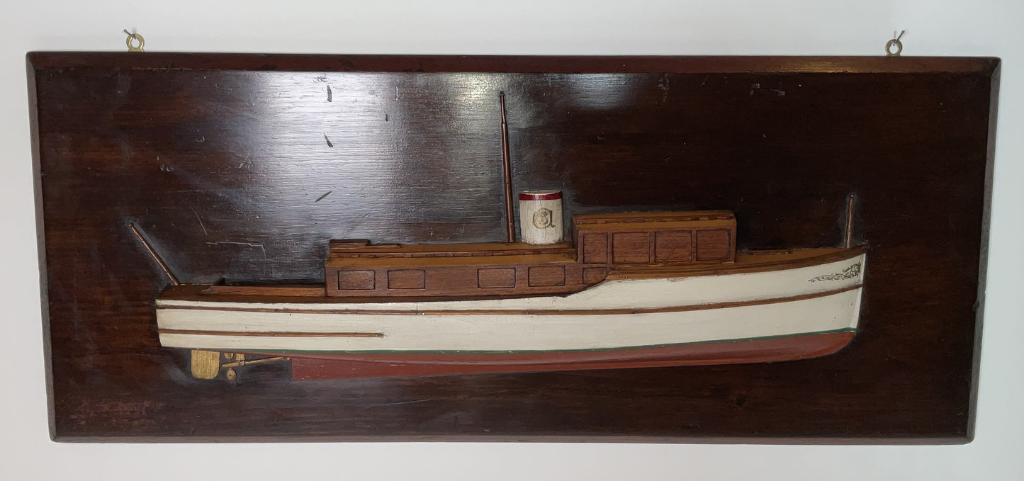 Flat Top Motor Yacht Half Model of a Trumpy