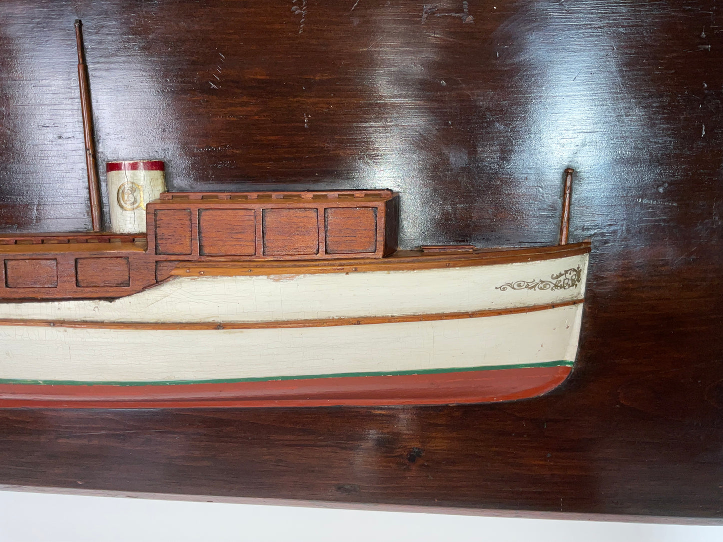 Flat Top Motor Yacht Half Model of a Trumpy