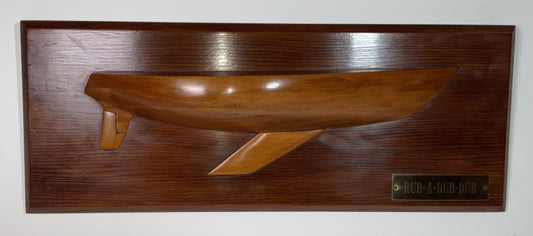 Half Model of a Sailboat Called Rub a Dub Dub