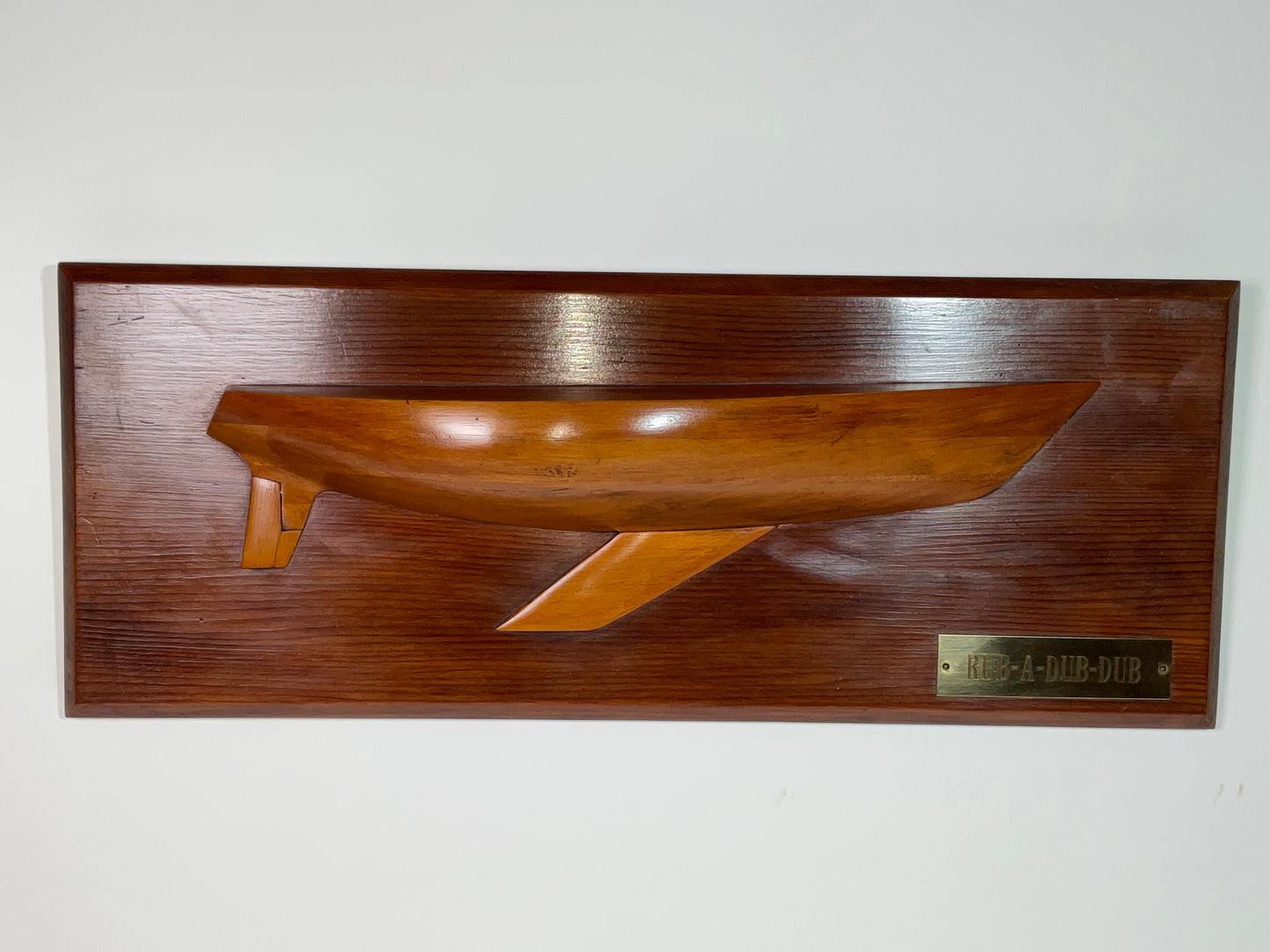 Half Model of a Sailboat Called Rub a Dub Dub
