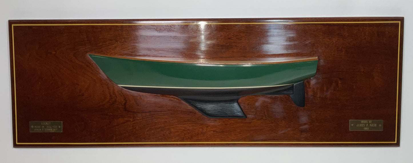 Half Model of the Sailing Yacht Hornet Carved by James Nash