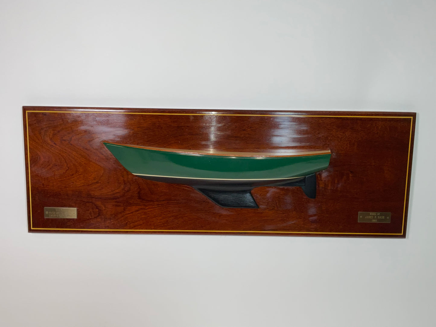 Half Model of the Sailing Yacht Hornet Carved by James Nash