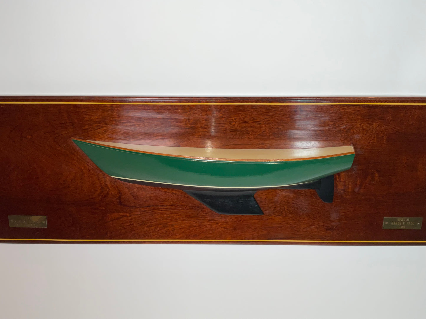 Half Model of the Sailing Yacht Hornet Carved by James Nash