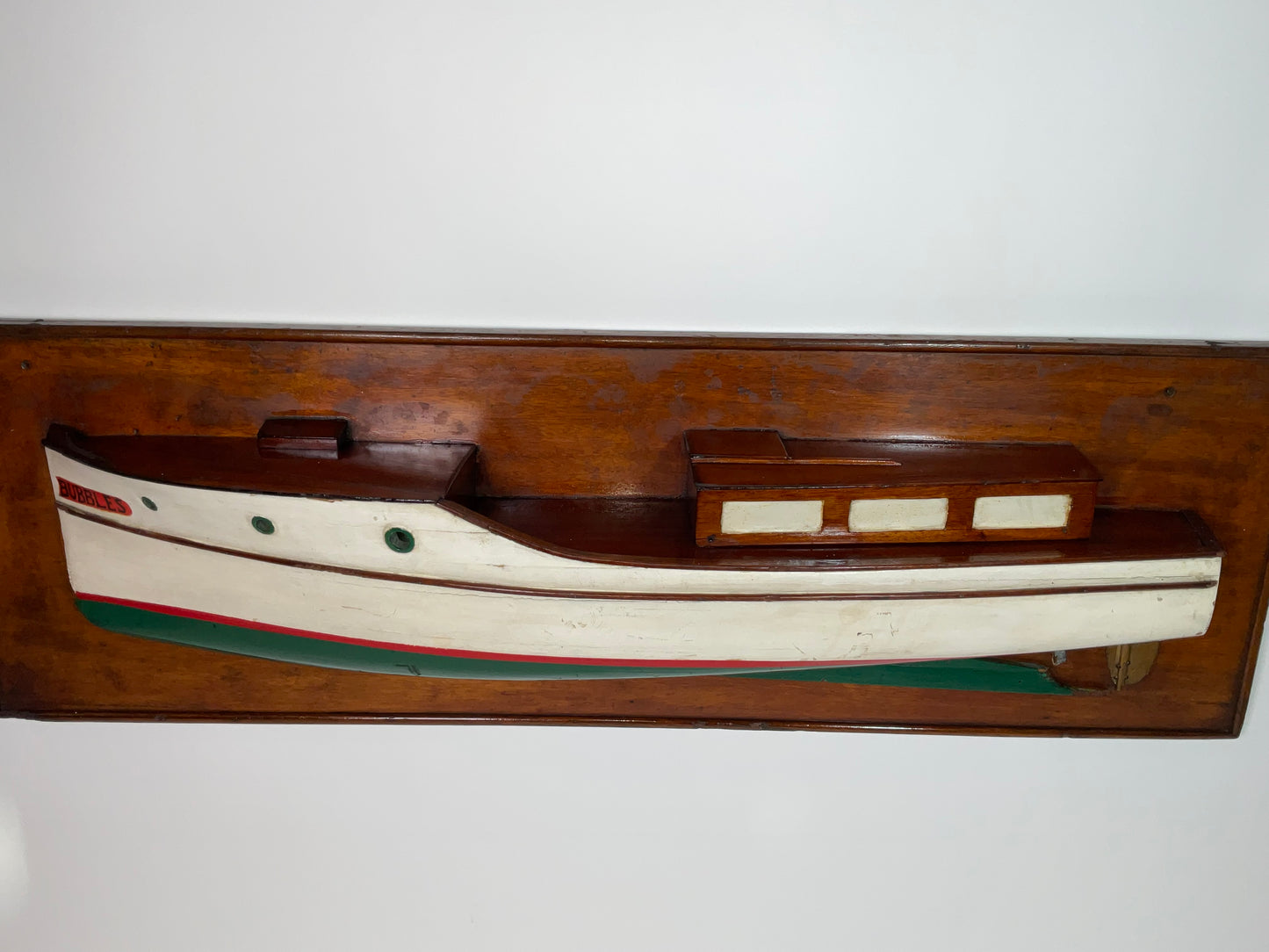 Antique half models of the Motor Yacht "Bubbles,"