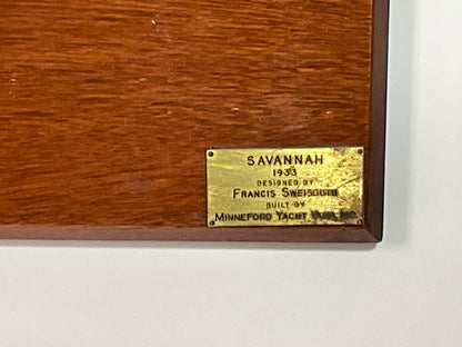 1933 Boatyard Builders Half Model of the Savannah