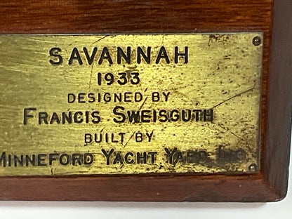 1933 Boatyard Builders Half Model of the Savannah