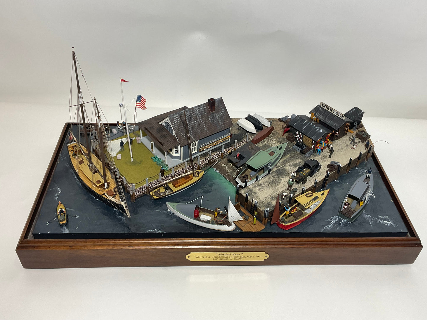 Nautical diorama of CARLYLE COVE in Maine