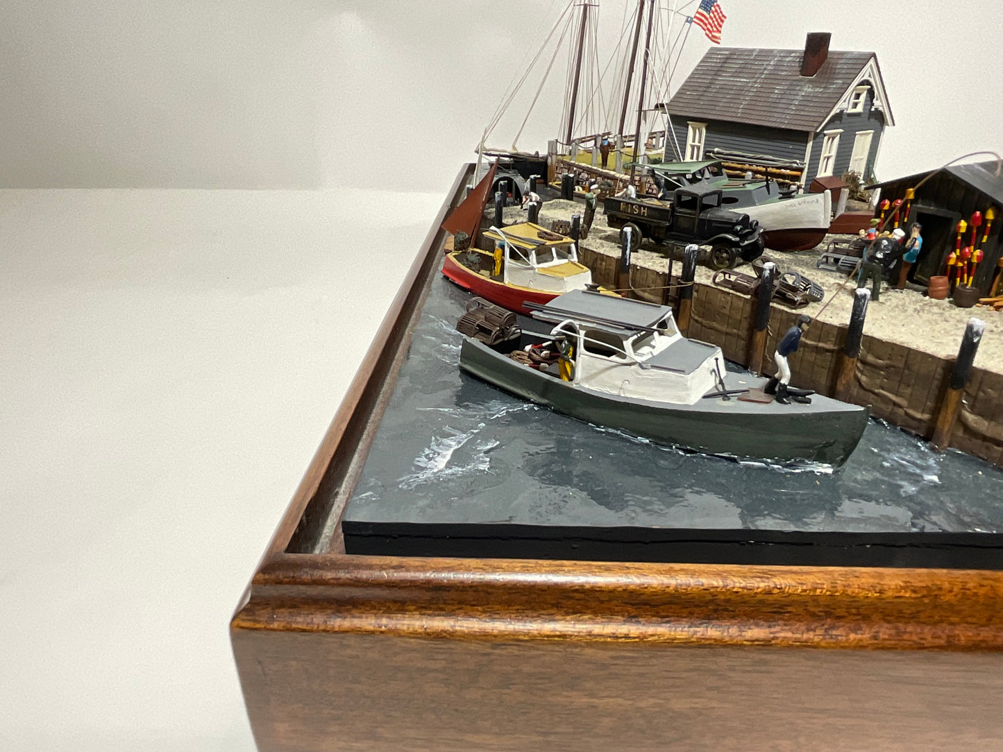 Nautical diorama of CARLYLE COVE in Maine