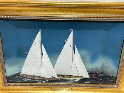 Americas Cup Yacht Wall Mount Diorama