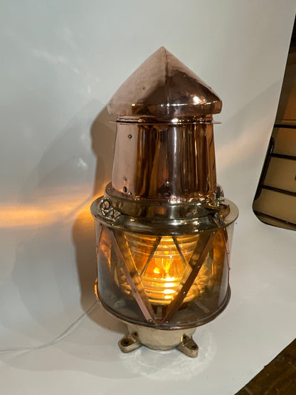 A Pair of Maritime Beacon With Fresnel Lens