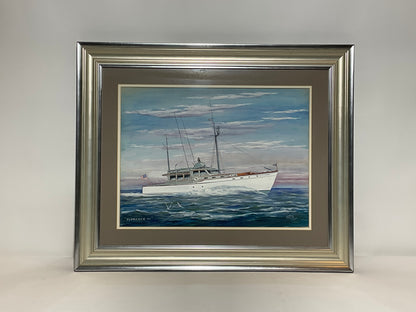 Sportfishing Boat Painting By John Austin Taylor