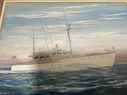 Sportfishing Boat Painting By John Austin Taylor