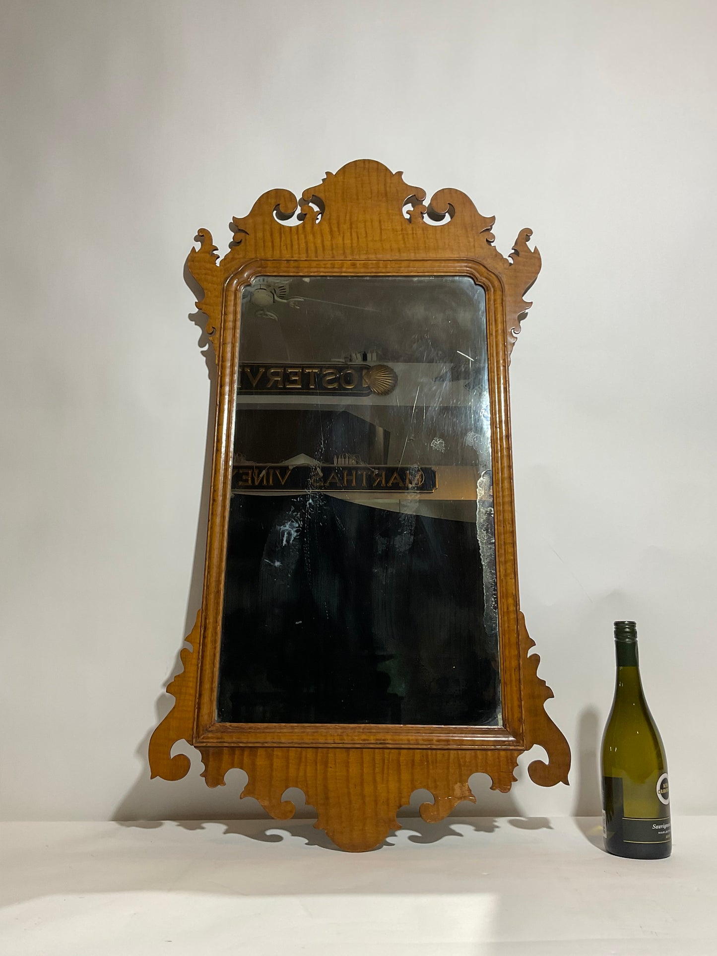 Antique Tiger Maple Mirror