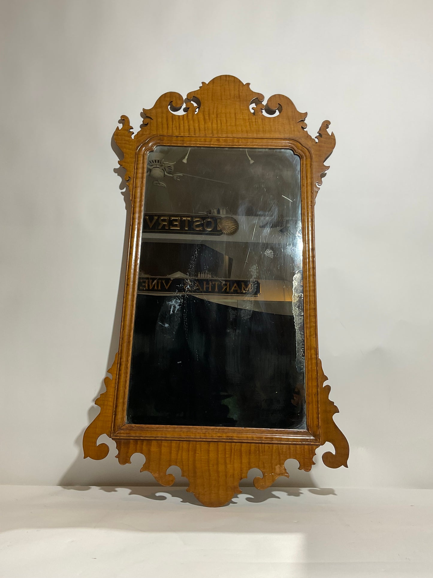 Antique Tiger Maple Mirror