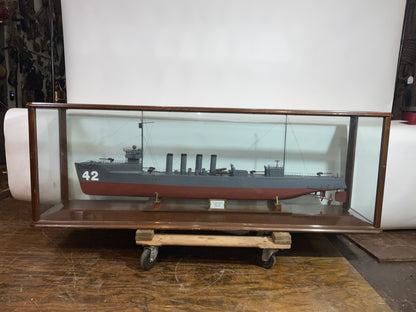 USS Jenkins Ship Model with Case