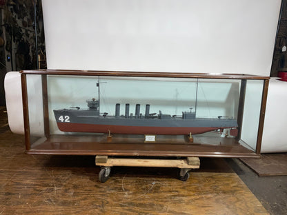 USS Jenkins Ship Model with Case