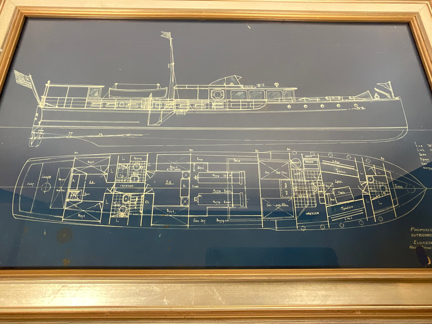 Yacht Blueprint From Eldrigde McInnis