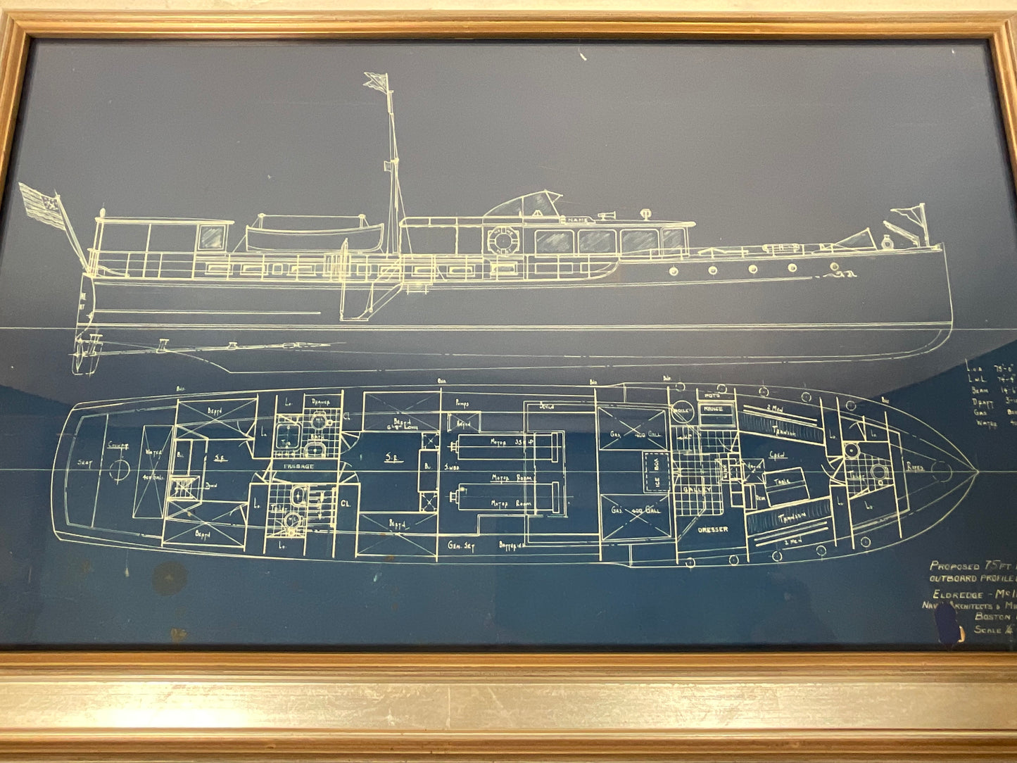 Yacht Blueprint From Eldrigde McInnis