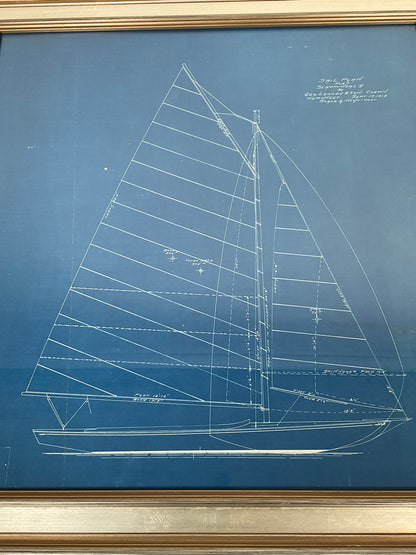 Yacht Blueprint from George Lawley of Boston