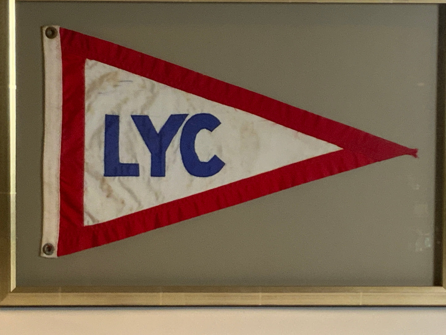 Vintage Lauderdale Yacht Club Framed Burgee