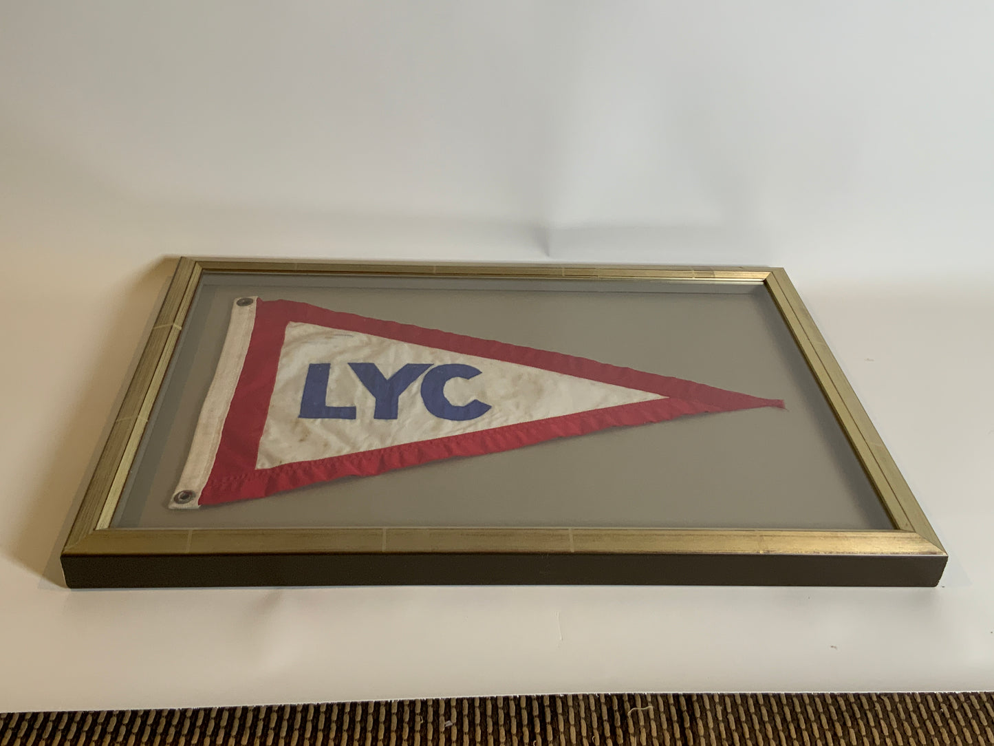 Vintage Lauderdale Yacht Club Framed Burgee