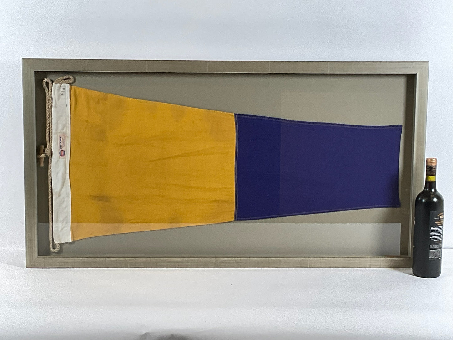 Large Maritime Signal Flag in Shadow Box Frame