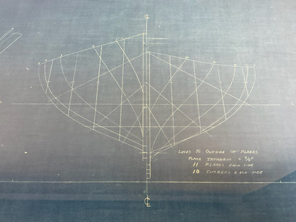 Block Island Boat Blueprint from Wickford R.I.