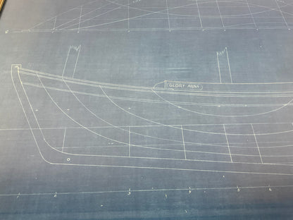 Block Island Boat Blueprint from Wickford R.I.