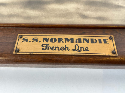 SS Normandie French Line Lithograph