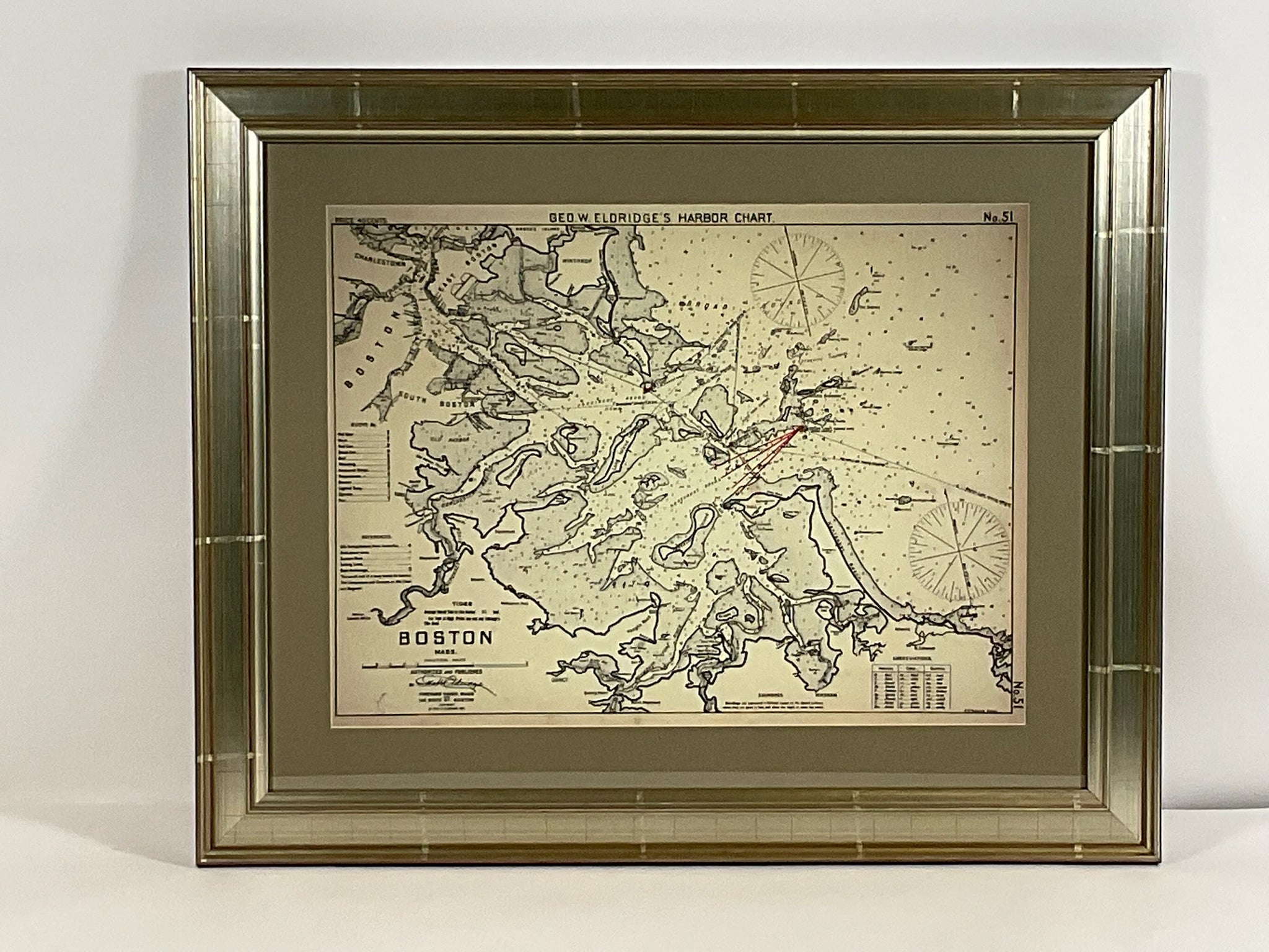 Copy of 1901 Chart of Boston Harbor Lannan Gallery