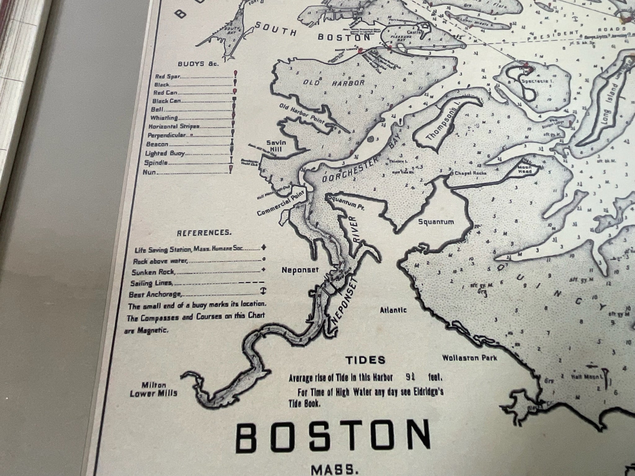 Copy of 1901 Chart of Boston Harbor Lannan Gallery