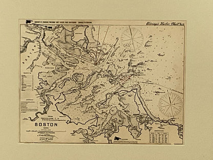 Original 1913 Chart of Boston Harbor
