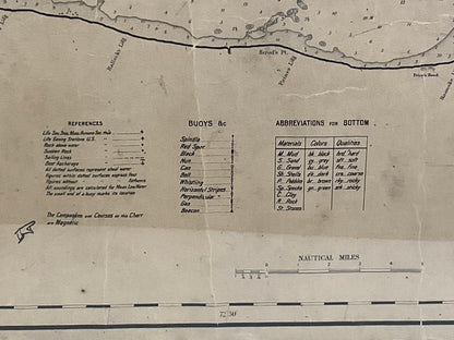 1905 Chart of Long Island Sound by Eldridge