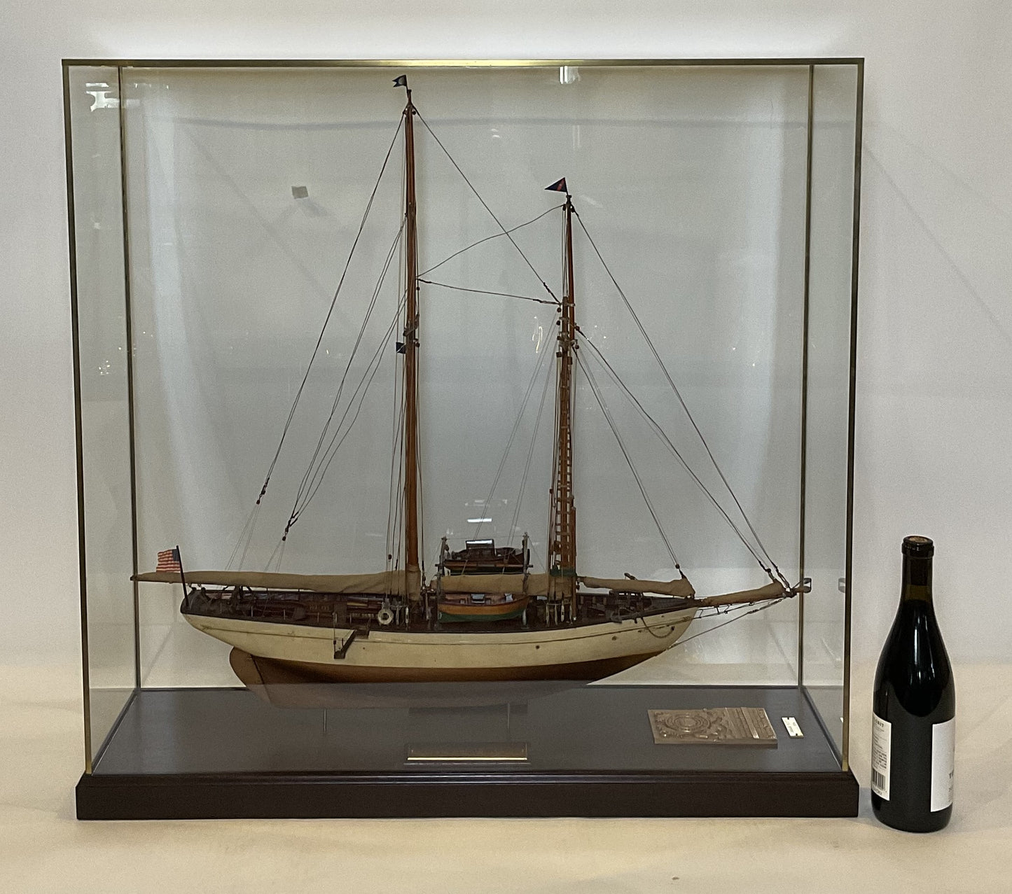 Antique Ship Model of Schooner Yacht Mendham