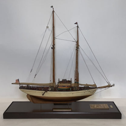 Antique Ship Model of Schooner Yacht Mendham