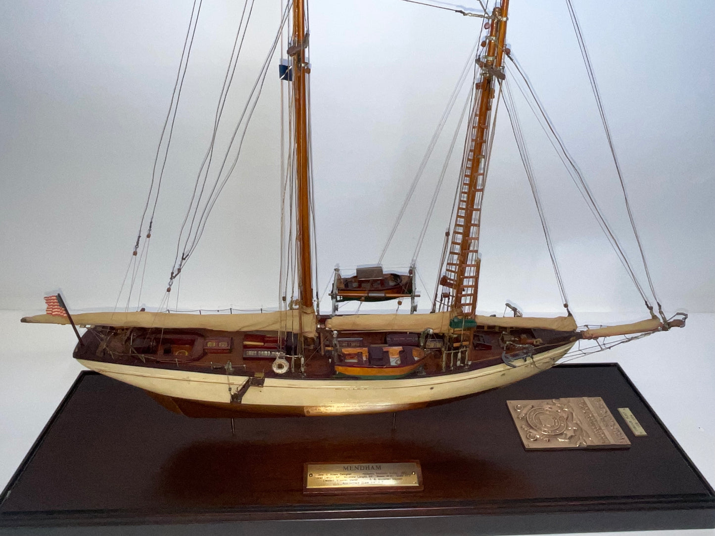 Antique Ship Model of Schooner Yacht Mendham