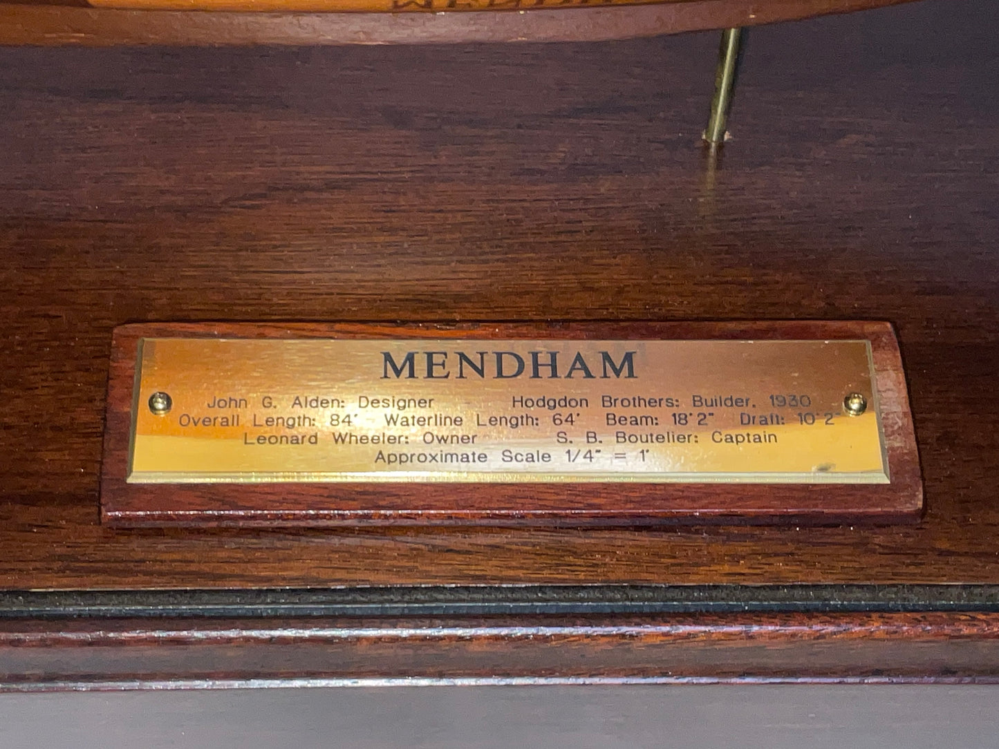 Antique Ship Model of Schooner Yacht Mendham