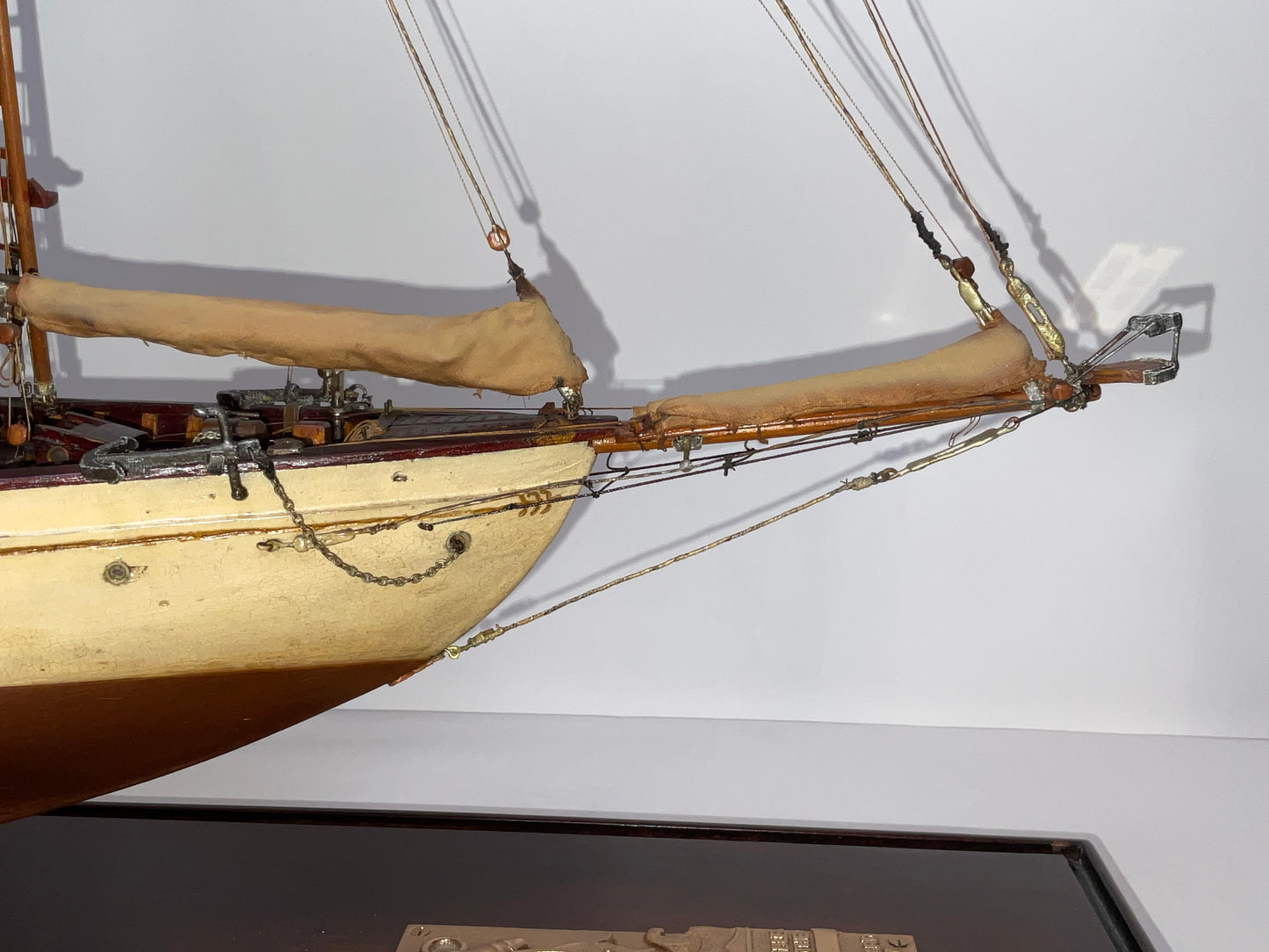 Antique Ship Model of Schooner Yacht Mendham