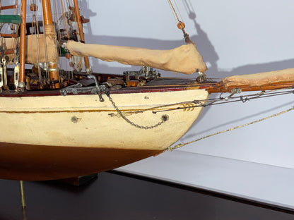 Antique Ship Model of Schooner Yacht Mendham