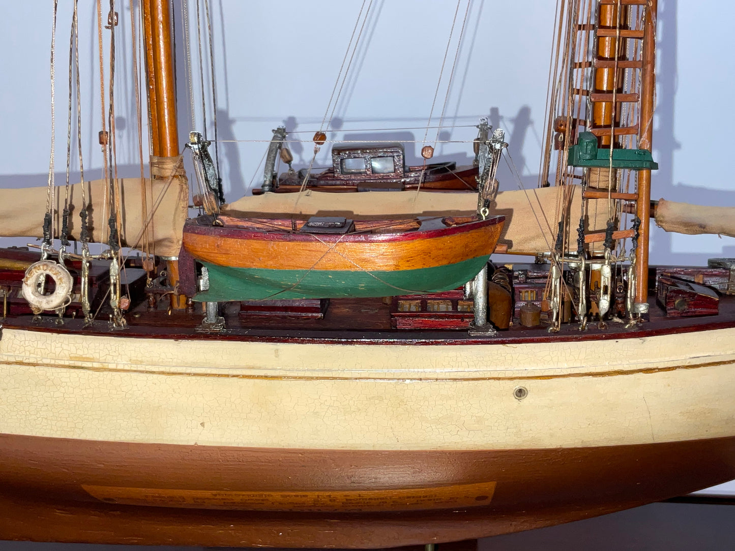 Antique Ship Model of Schooner Yacht Mendham