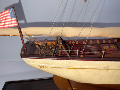 Antique Ship Model of Schooner Yacht Mendham